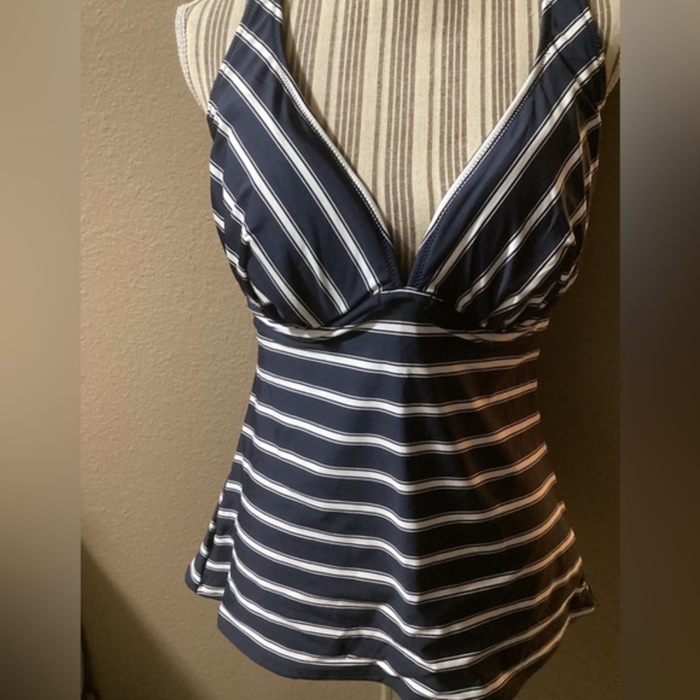 NWT CITY CHIC STRIPE TANKINI